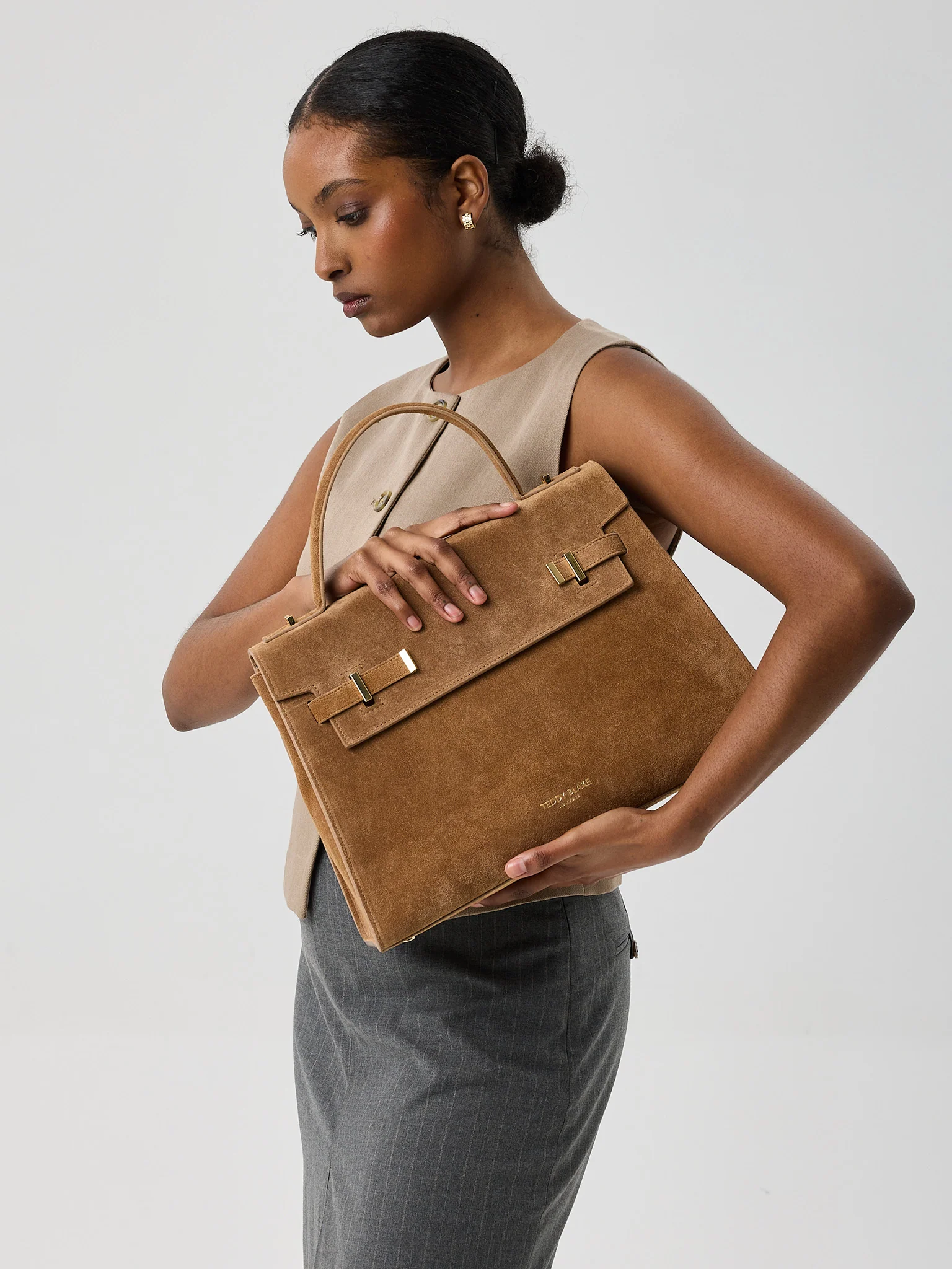 Ava Suede 14" - Light Camel - Image 8