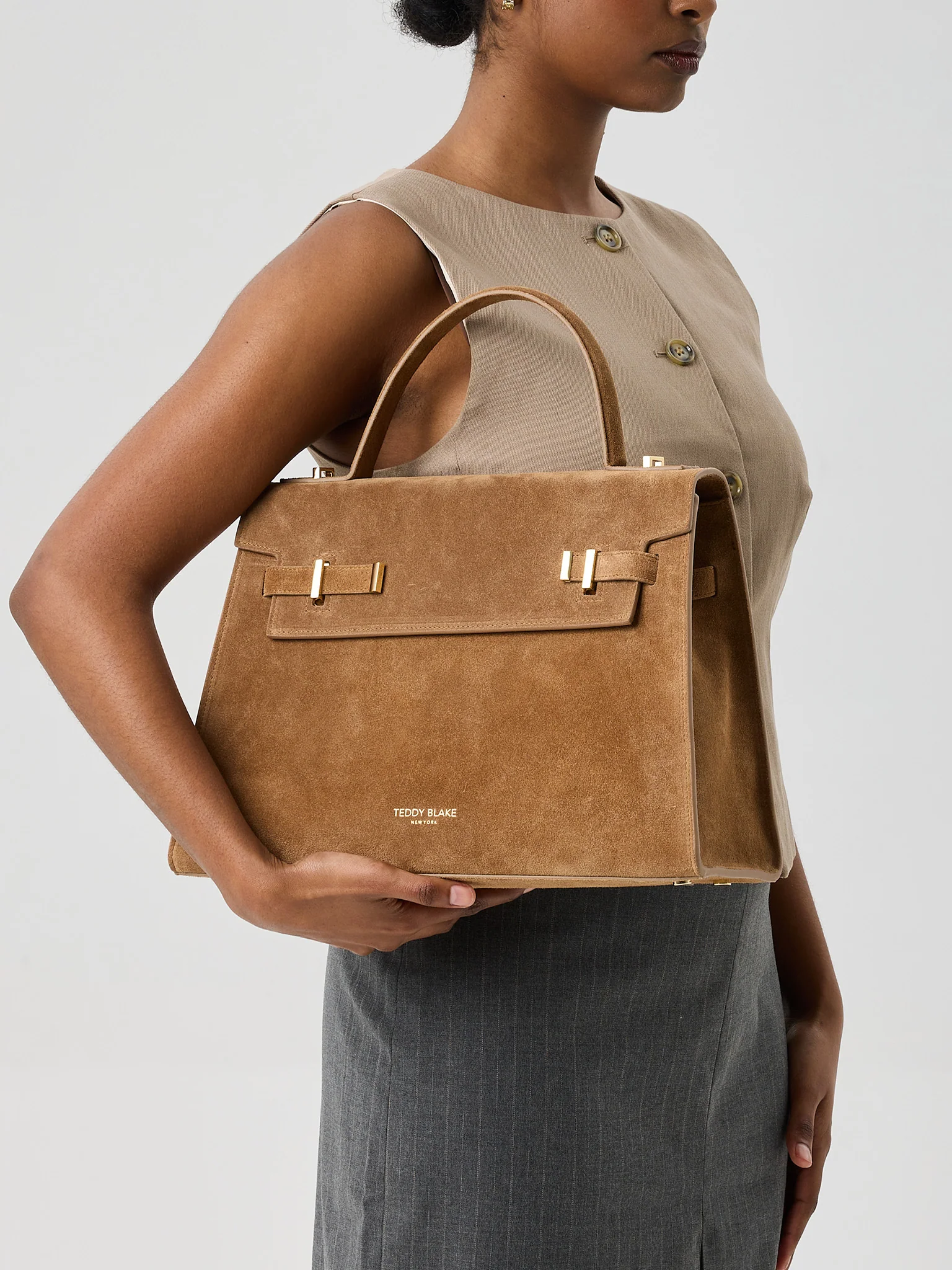 Ava Suede 14" - Light Camel - Image 9