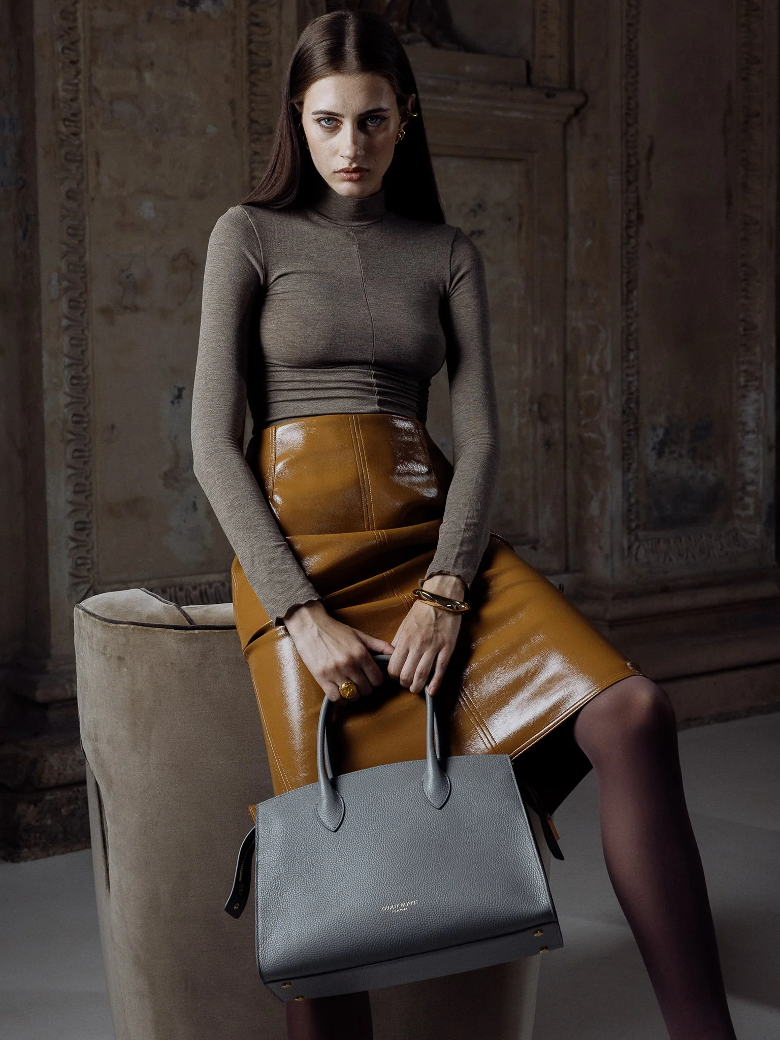 Claire Stampato 14" - Grey - Image 8