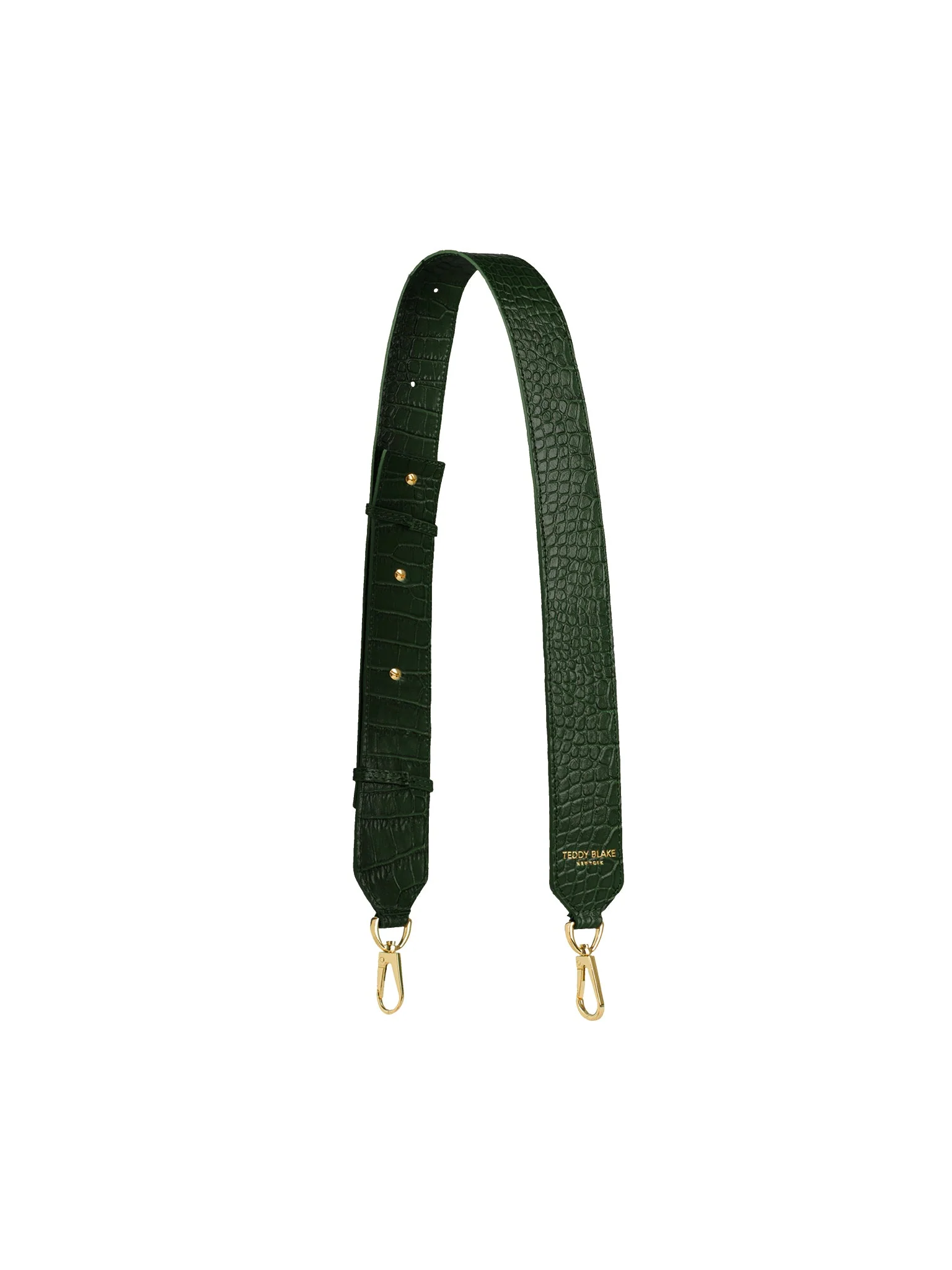 Croco Leather Wide Strap - Dark Green - Image 5