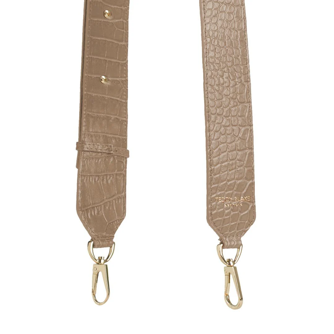 Croco Leather Wide Strap - Light Beige - Image 6