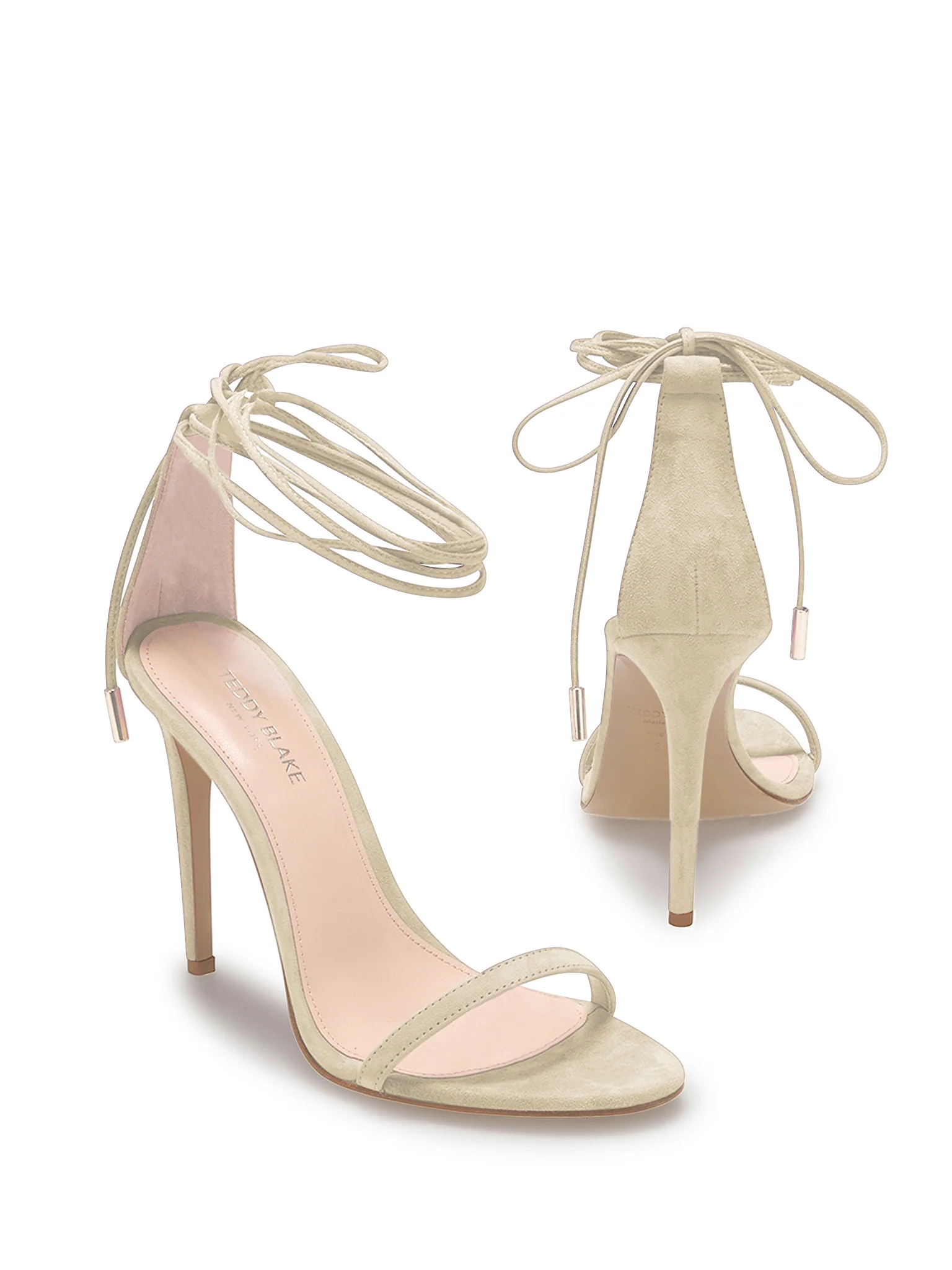 Emma Suede Sandals - Light Cream - Image 4