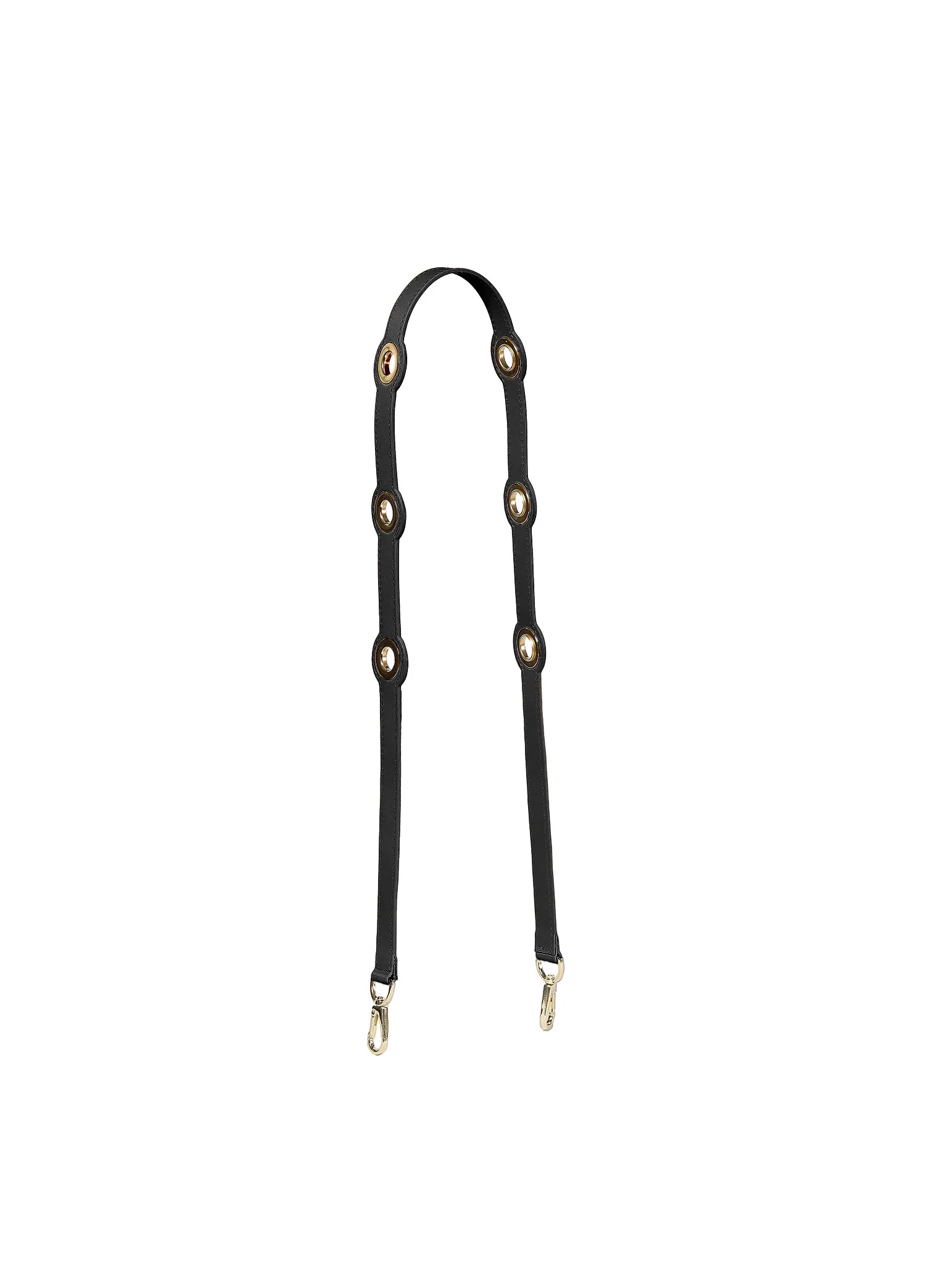 Eyelet Leather Strap - Black - Image 5