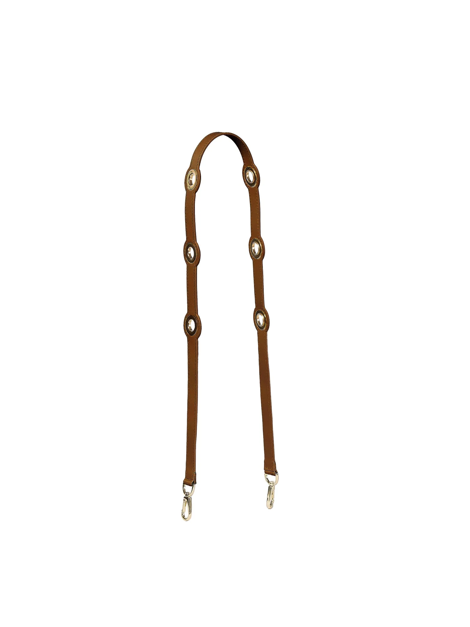 Eyelet Leather Strap - Camel Brown - Image 5