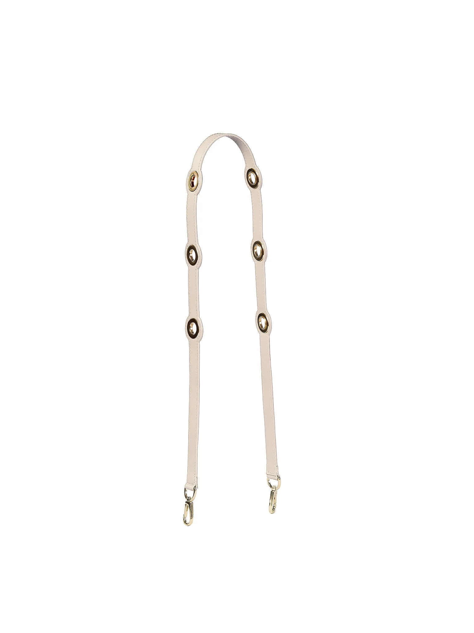 Eyelet Leather Strap - Cream - Image 5