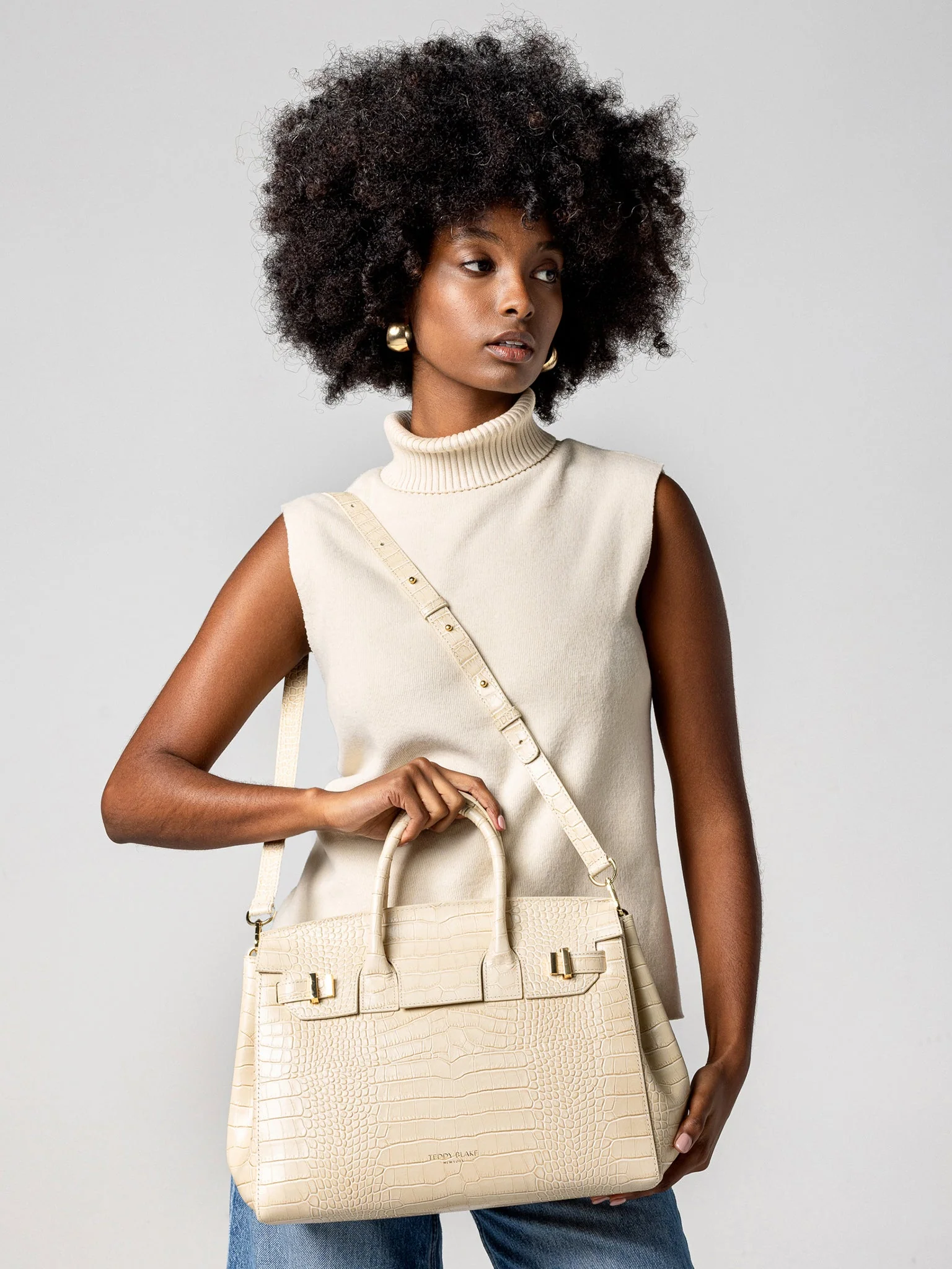Gigi Croco 13" - Cream - Image 11