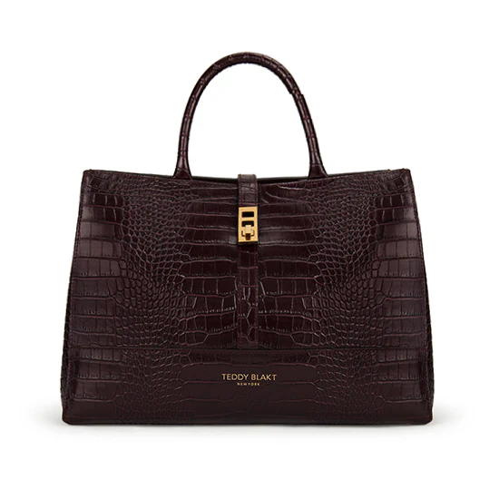 Lola Croco 15" - Mahogany Brown
