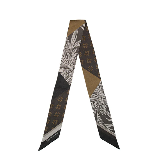 Silk Bag Tie - Dark Brown