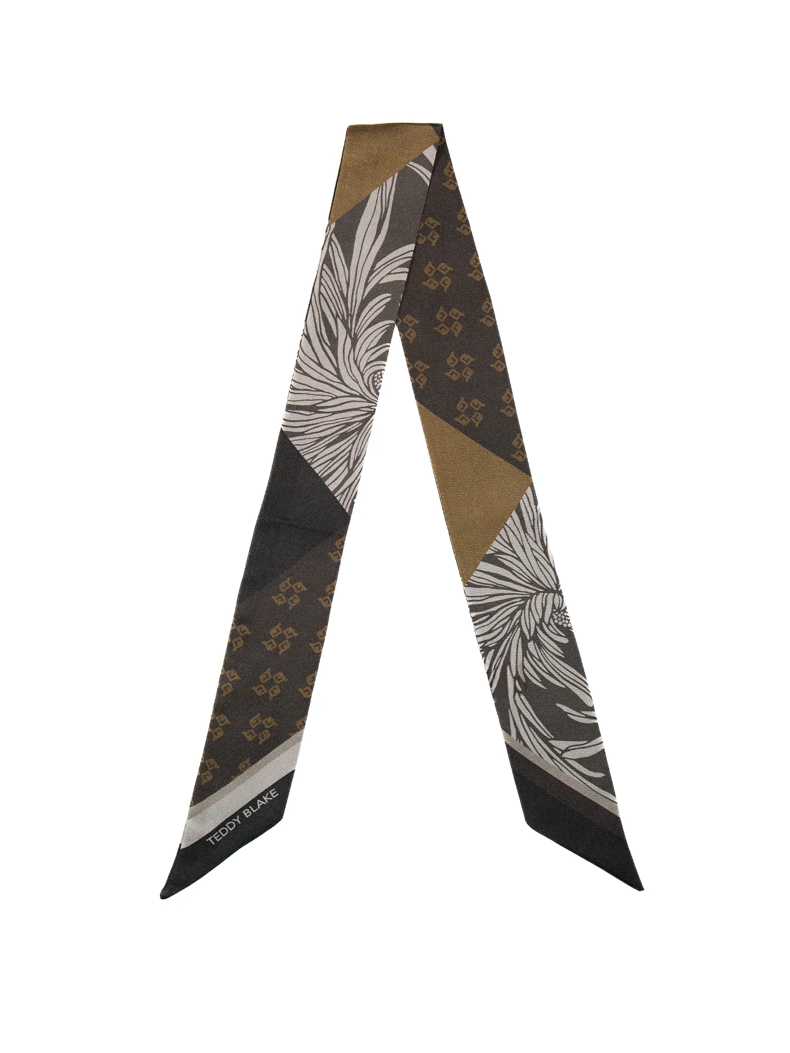 Silk Bag Tie - Dark Brown - Image 3