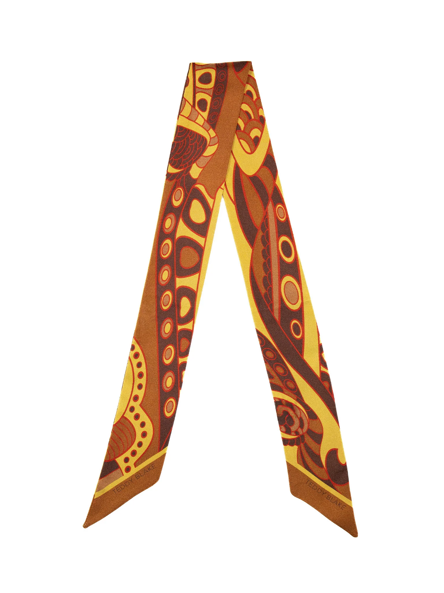 Silk Bag Tie - Mustard - Image 3