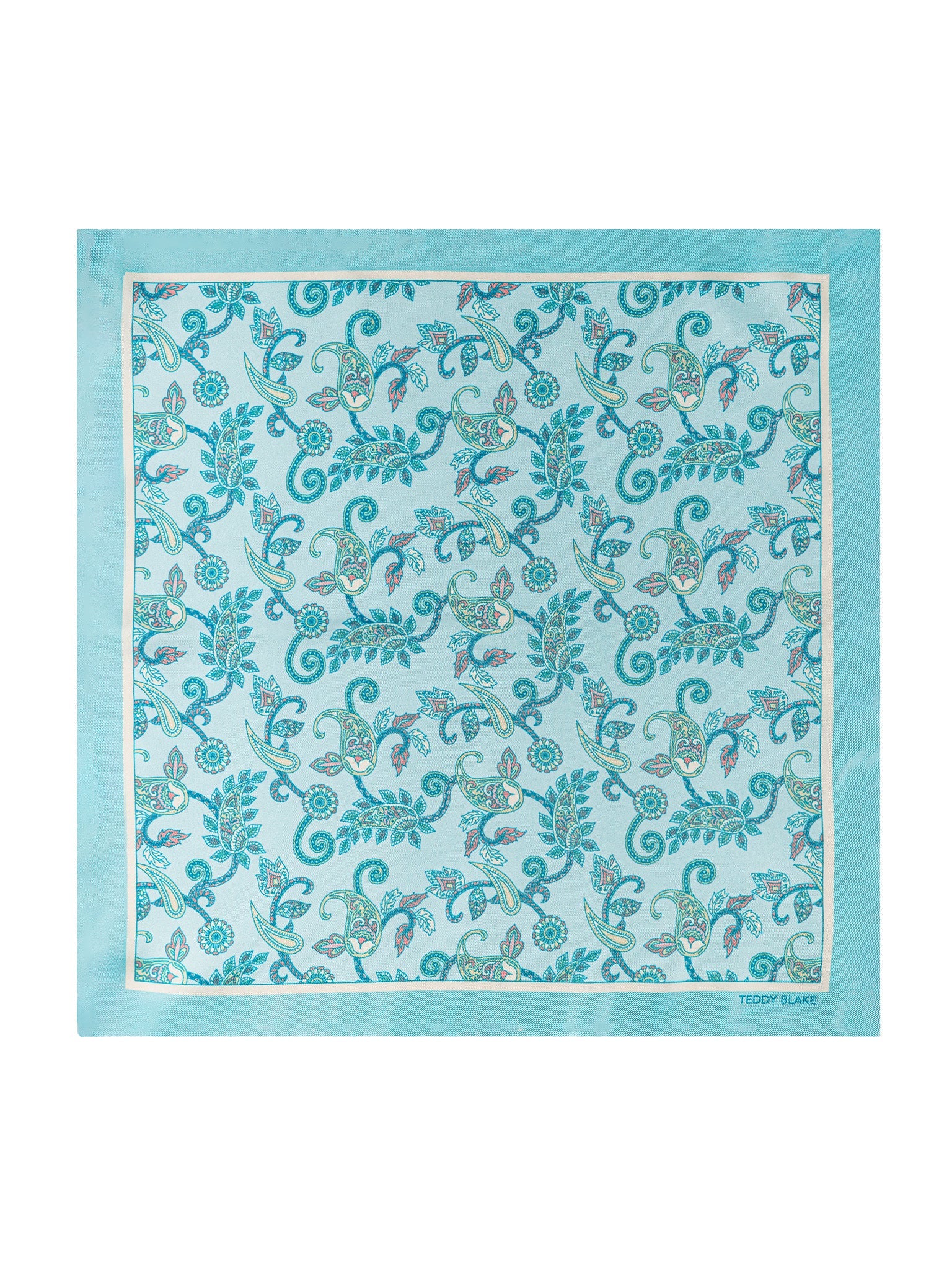 Square Silk Bag Tie - Blue - Image 3