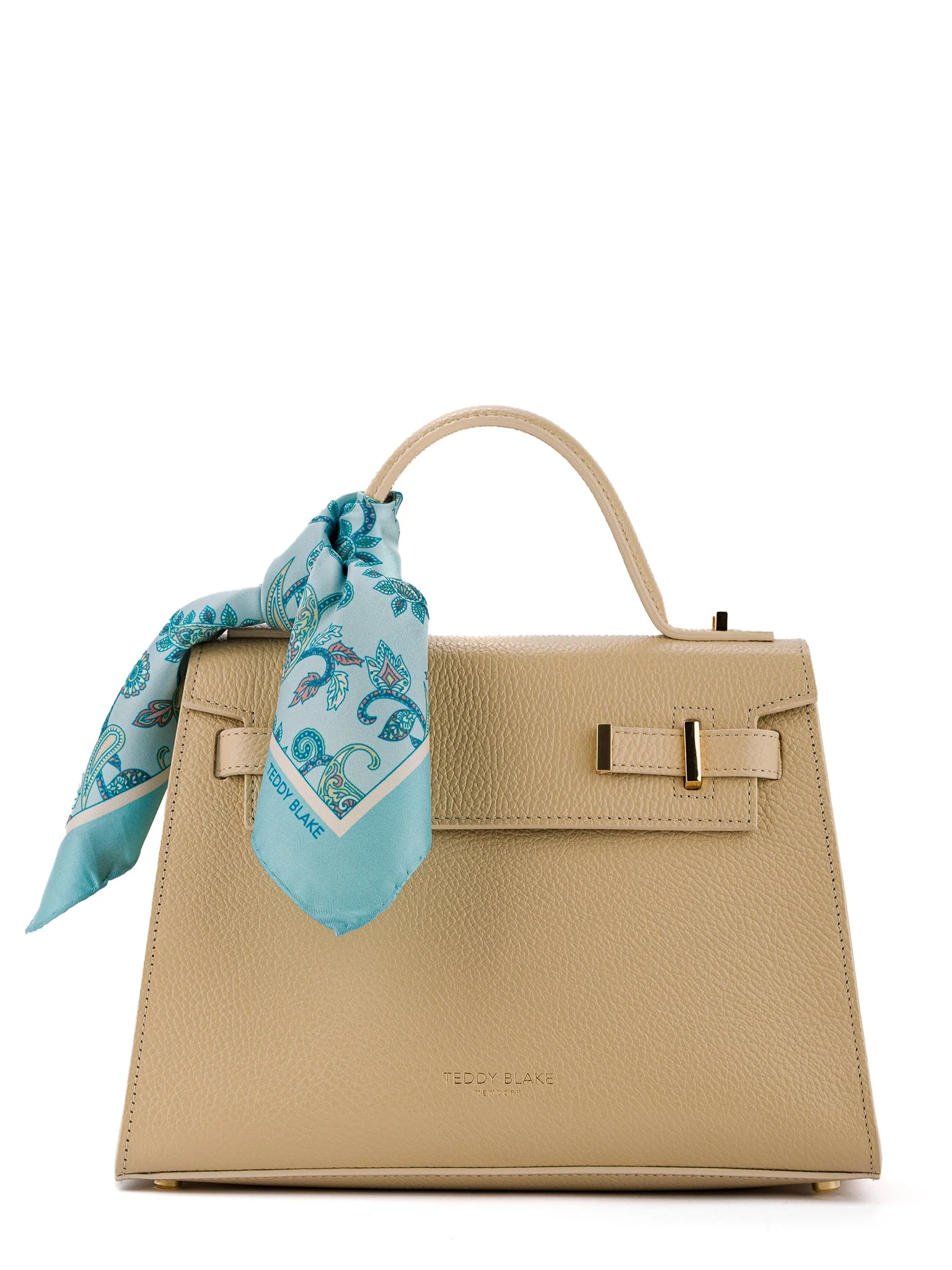 Square Silk Bag Tie - Blue - Image 4