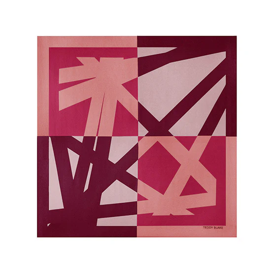 Square Silk Bag Tie - Bordeaux