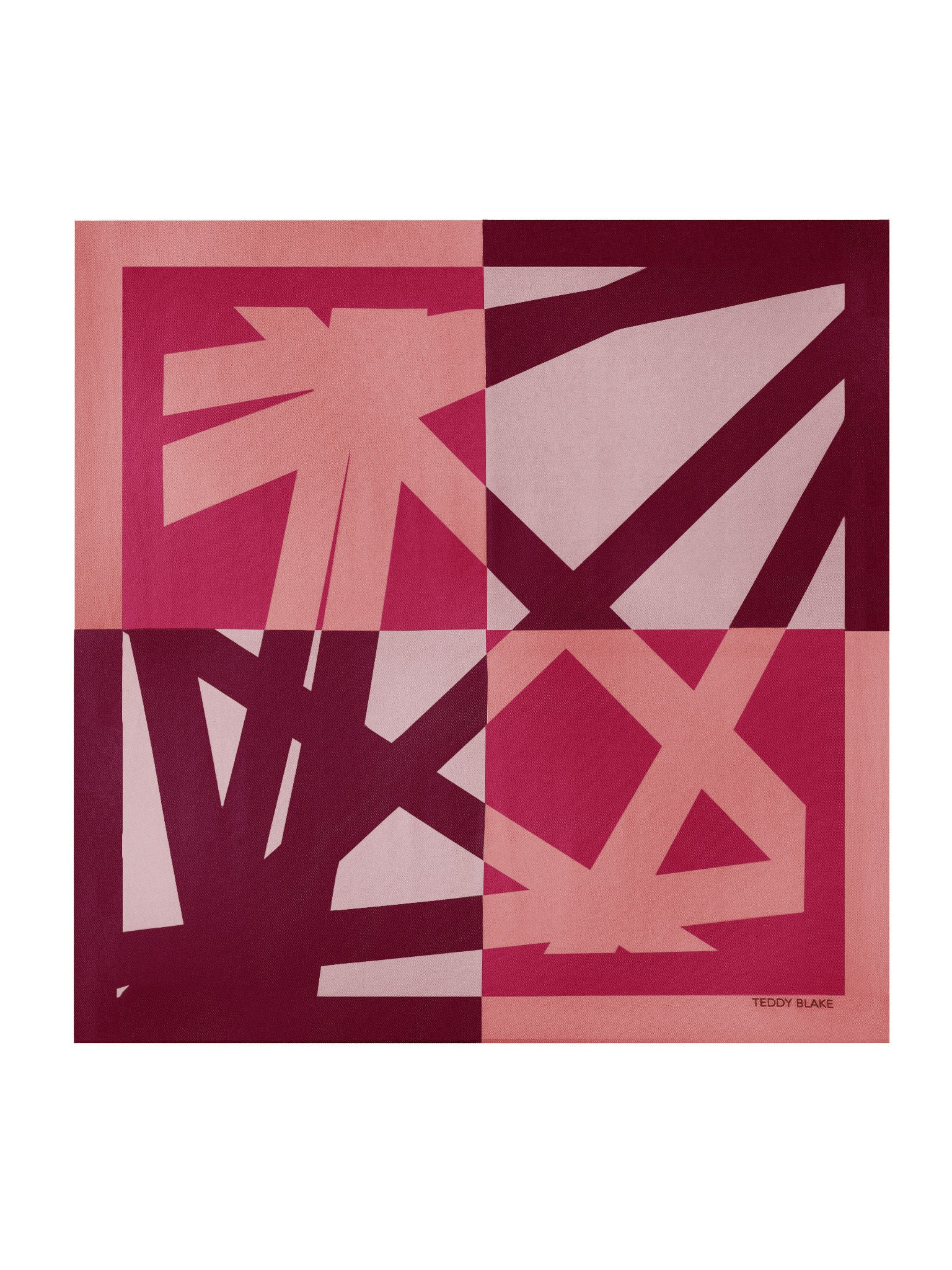 Square Silk Bag Tie - Bordeaux - Image 3