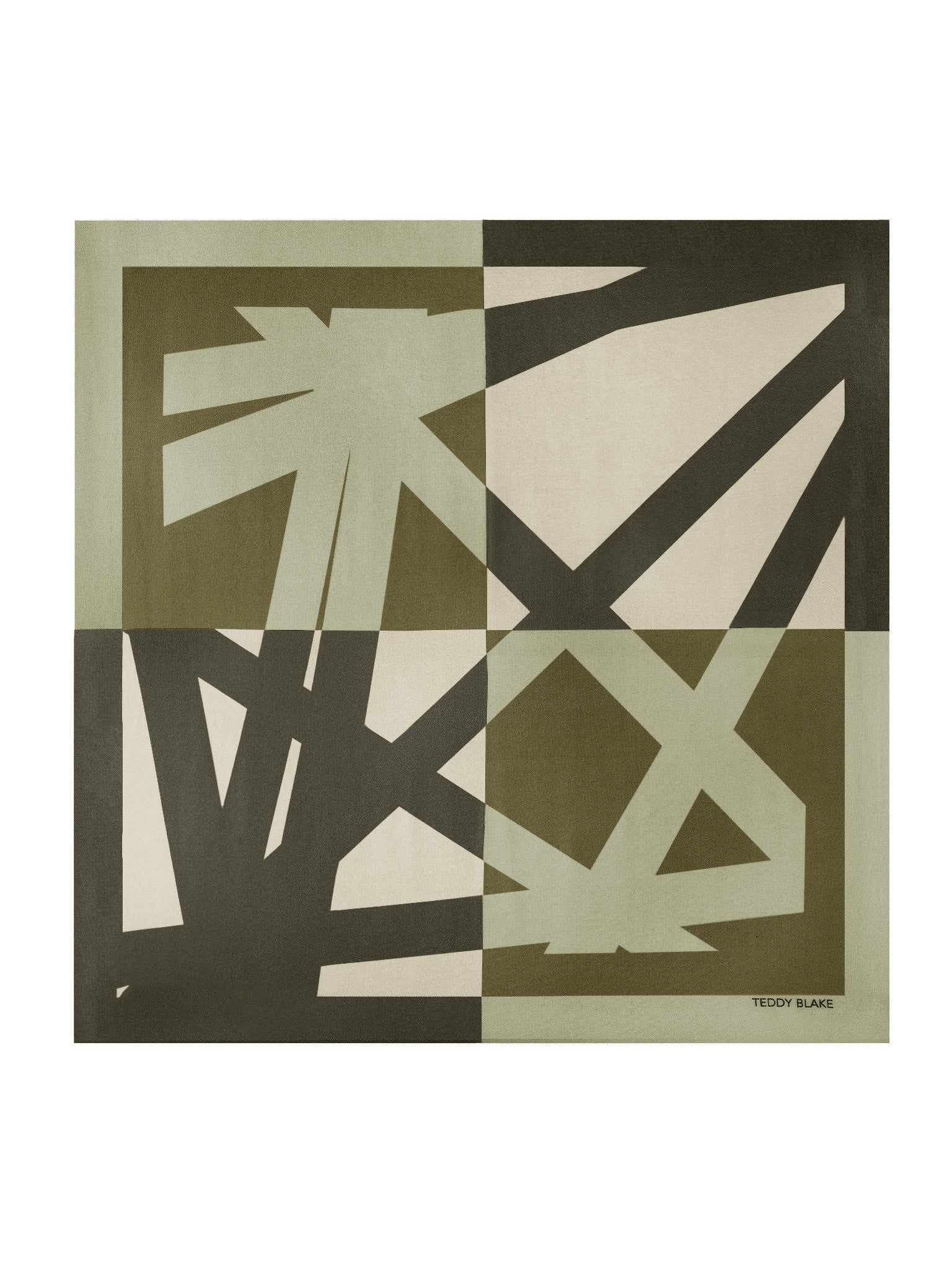Square Silk Bag Tie - Olive - Image 3