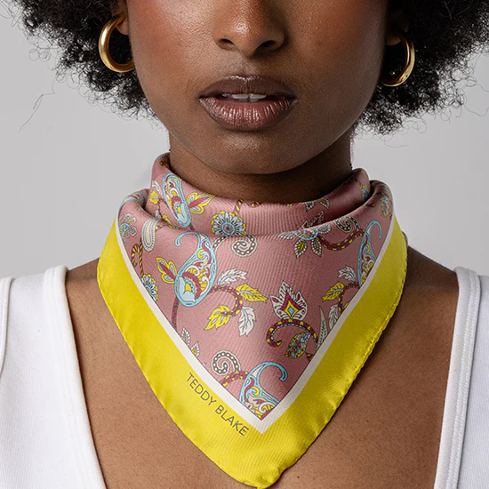 Square Silk Bag Tie - Yellow - Image 2