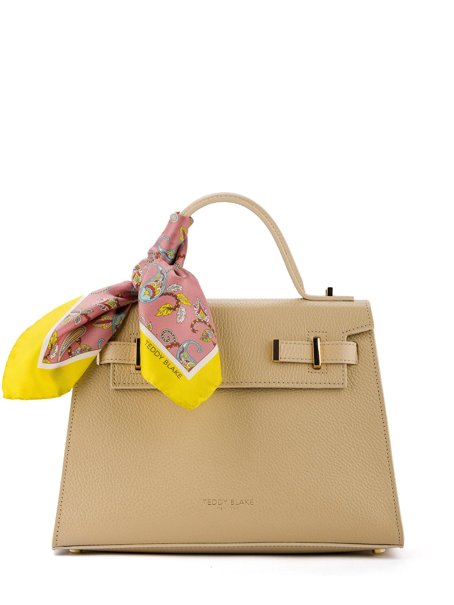 Square Silk Bag Tie - Yellow - Image 4