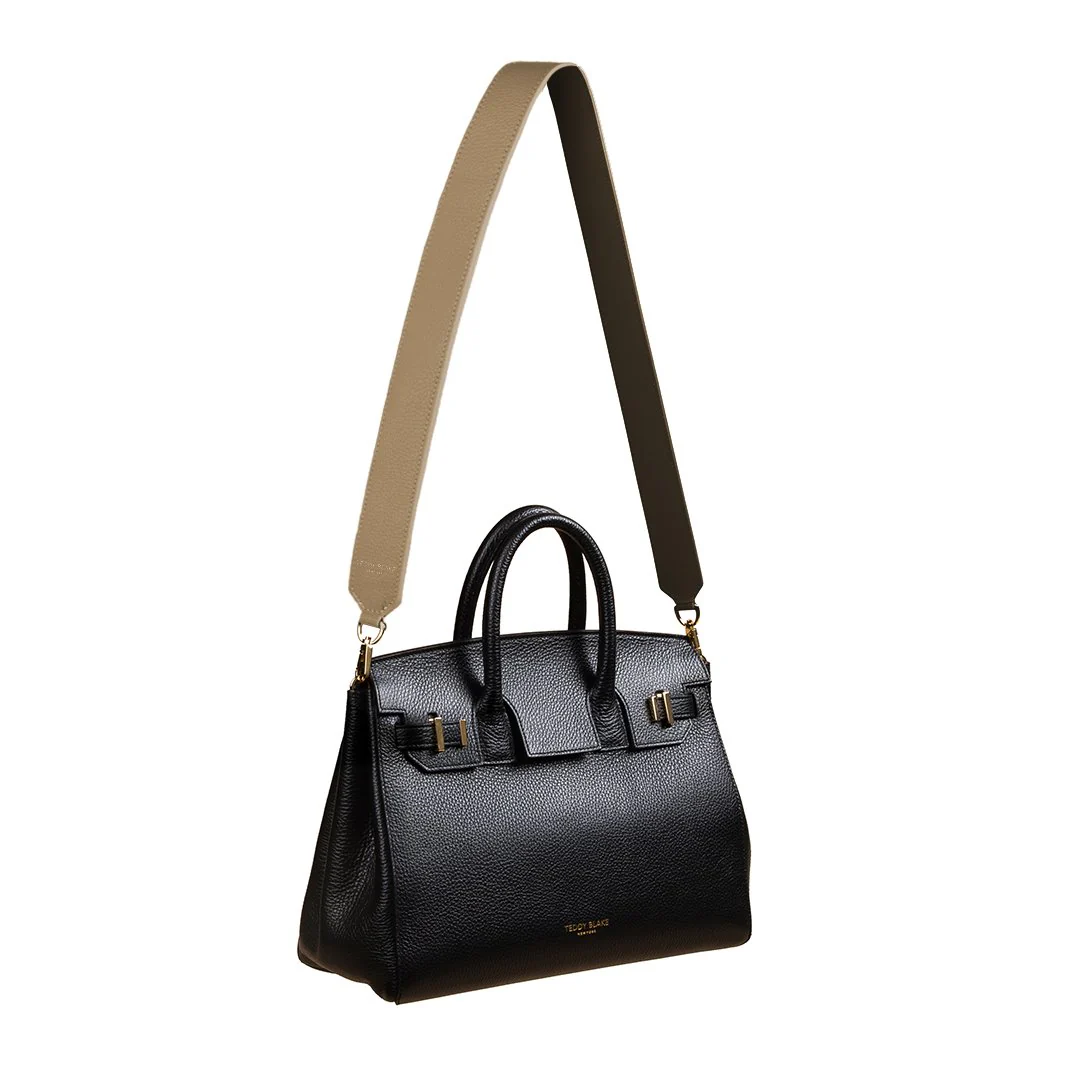 Stampato Leather Wide Strap - Beige - Image 5