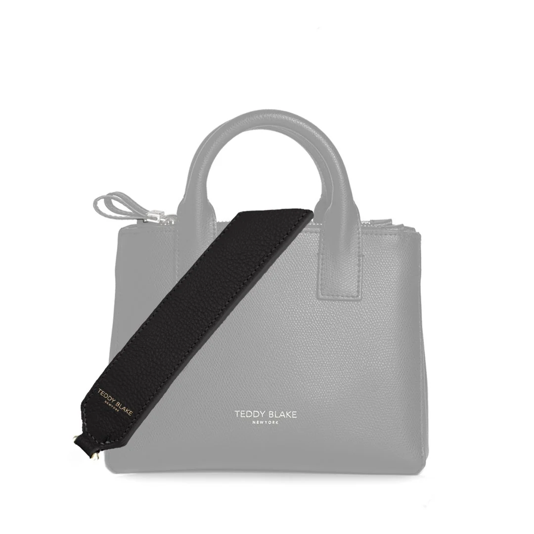 Stampato Leather Wide Strap - Black - Image 3