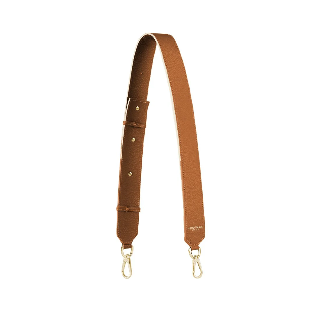 Stampato Leather Wide Strap - Camel Brown - Image 4