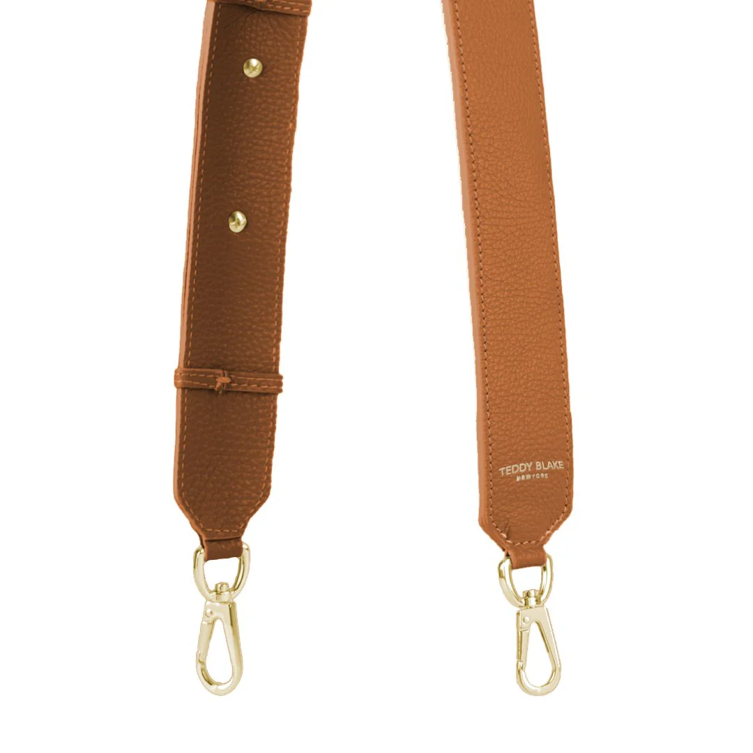 Stampato Leather Wide Strap - Camel Brown - Image 6