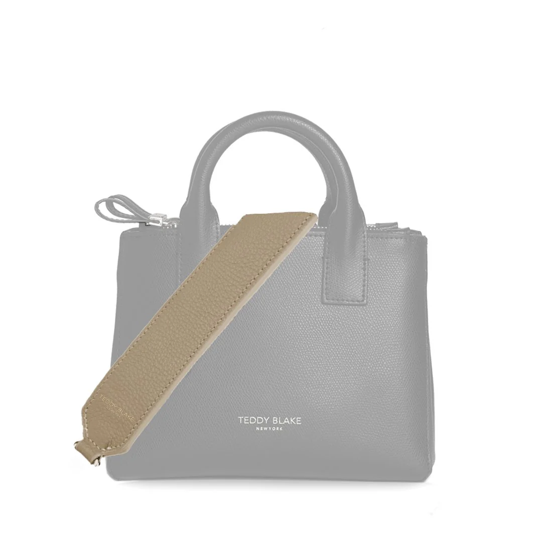 Stampato Leather Wide Strap - Light Beige - Image 3
