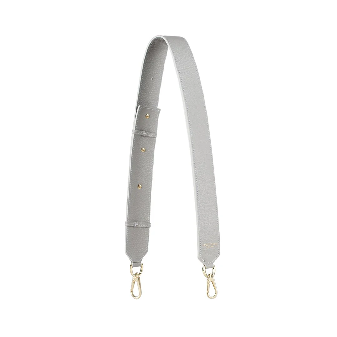 Stampato Leather Wide Strap - Light Grey - Image 4