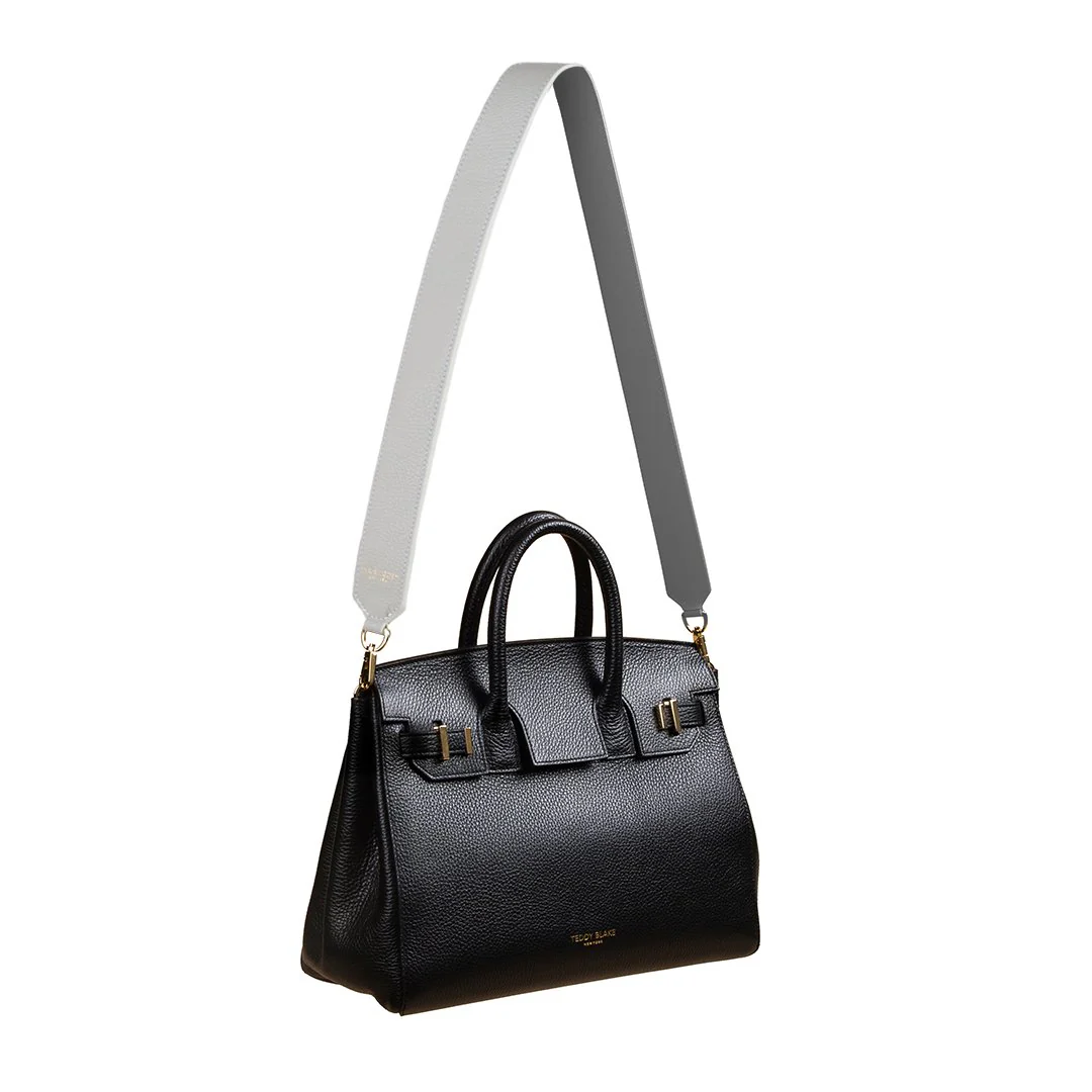 Stampato Leather Wide Strap - Light Grey - Image 5