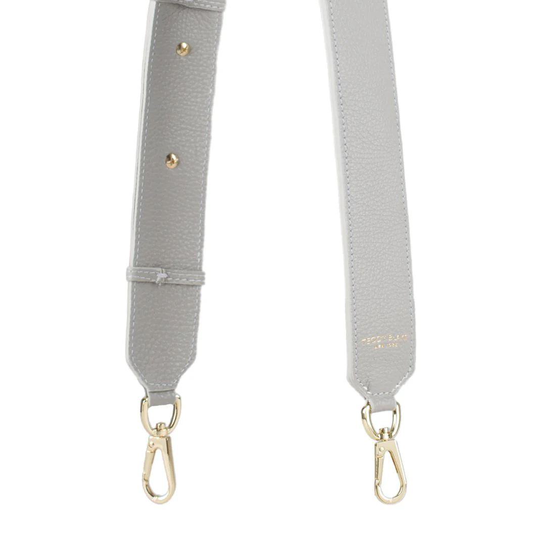 Stampato Leather Wide Strap - Light Grey - Image 6
