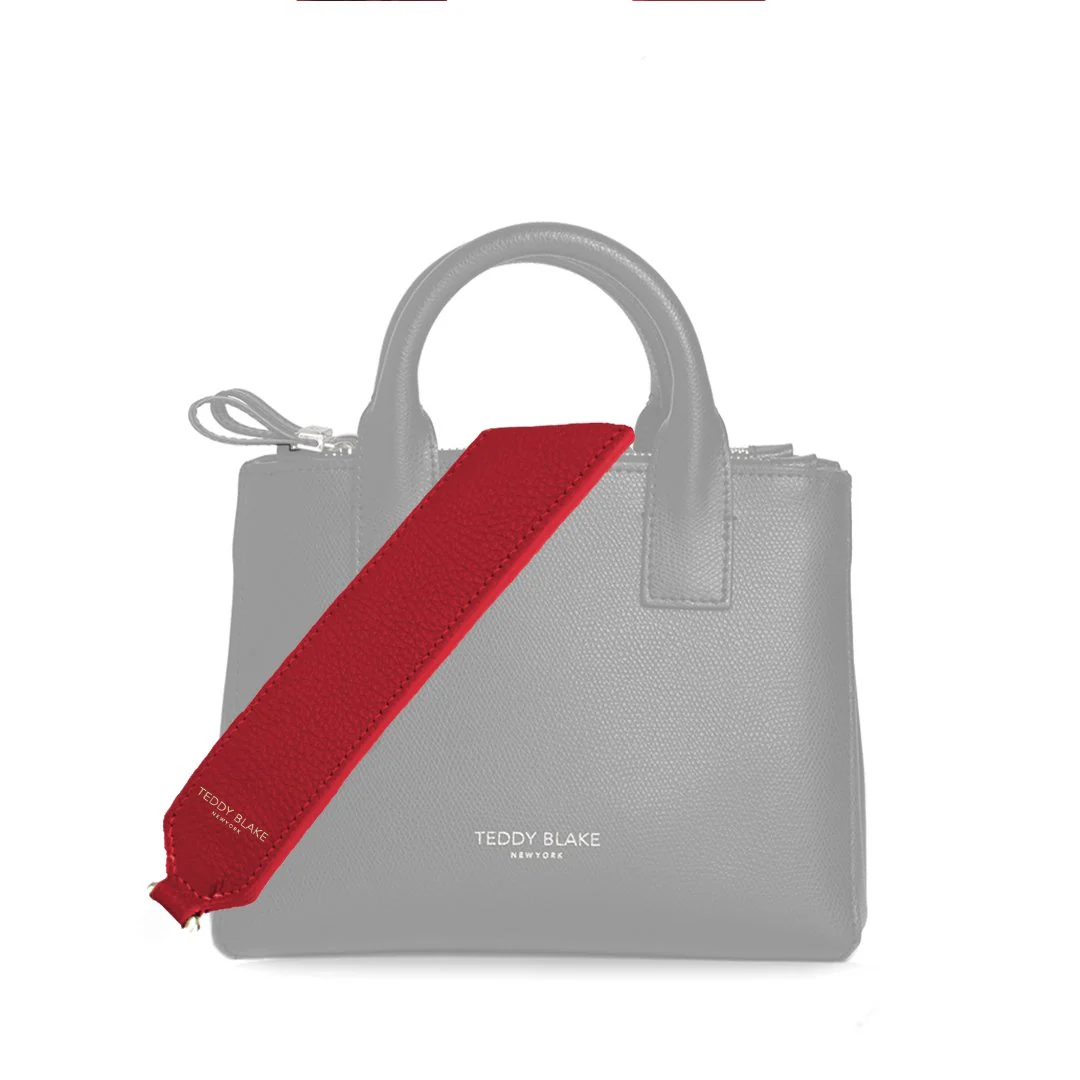 Stampato Leather Wide Strap - Red - Image 3