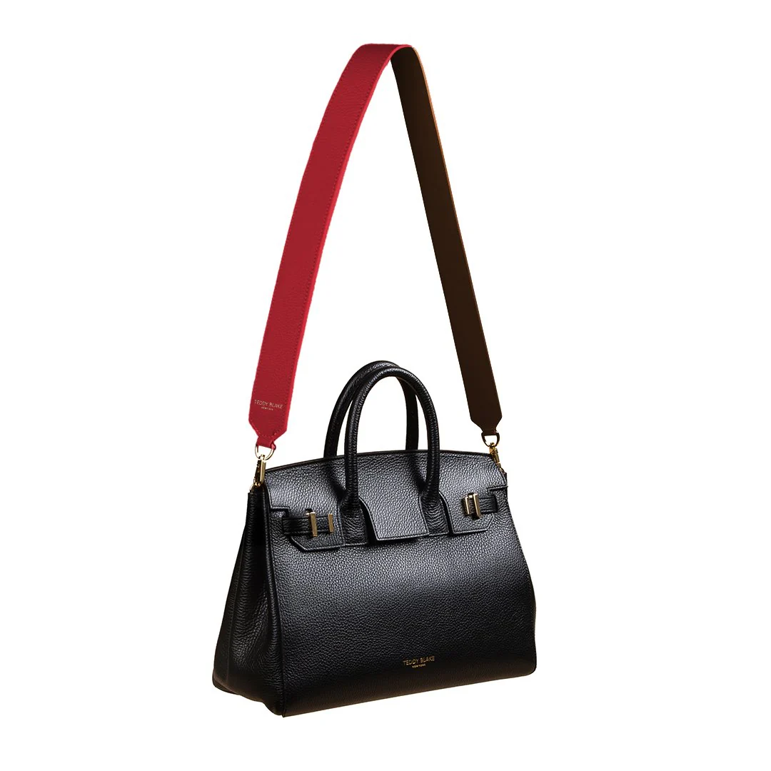 Stampato Leather Wide Strap - Red - Image 5
