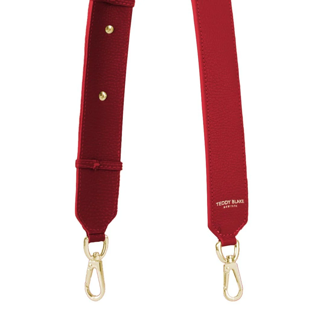 Stampato Leather Wide Strap - Red - Image 6