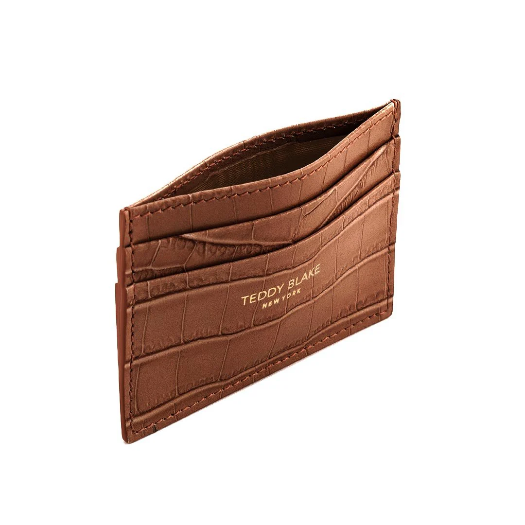 TB Cardholder Croco - Camel Brown - Image 4